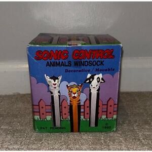 1992 Sonic Control Animal Windsock WindFlag Dog NIB Flag‎